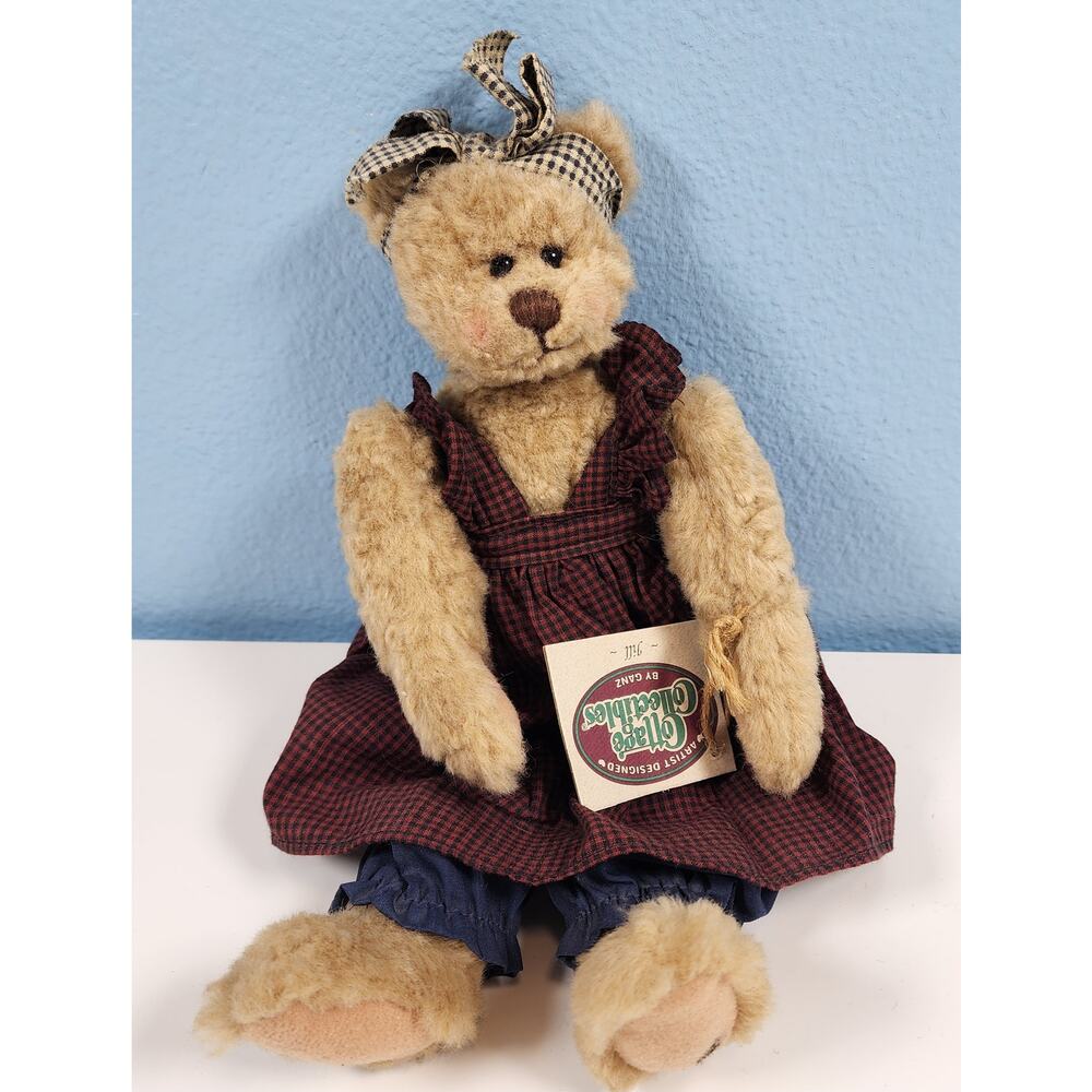 Ganz Cottage Collectibles "Jill" Teddy Bear Plush NWT Vintage‎ Style Dress